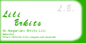 lili brkits business card